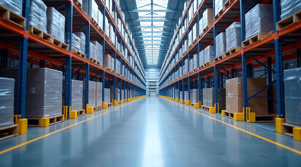 Modern automated warehouse facility